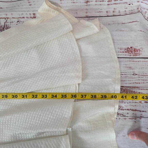 Club Monaco Cream Dress 8 Asymmetric Ruffle Hem Coquette Ethereal Fairy Whimsy - Picture 13 of 16